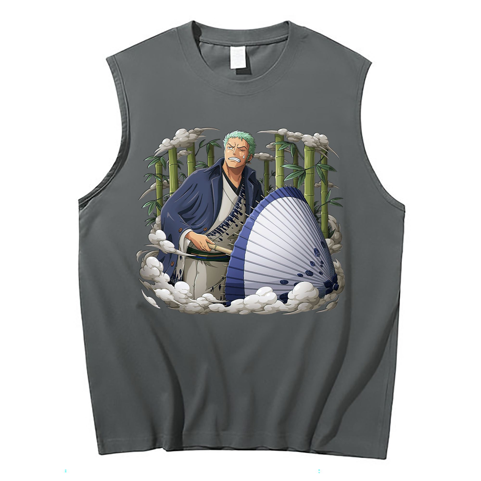 ワンピース ロロノア・ゾロ ONE PIECE Roronoa Zoro コットン100％タンクトップ（フロントプリント）